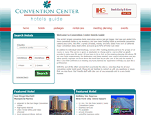 Tablet Screenshot of conventioncenterhotelsguide.com